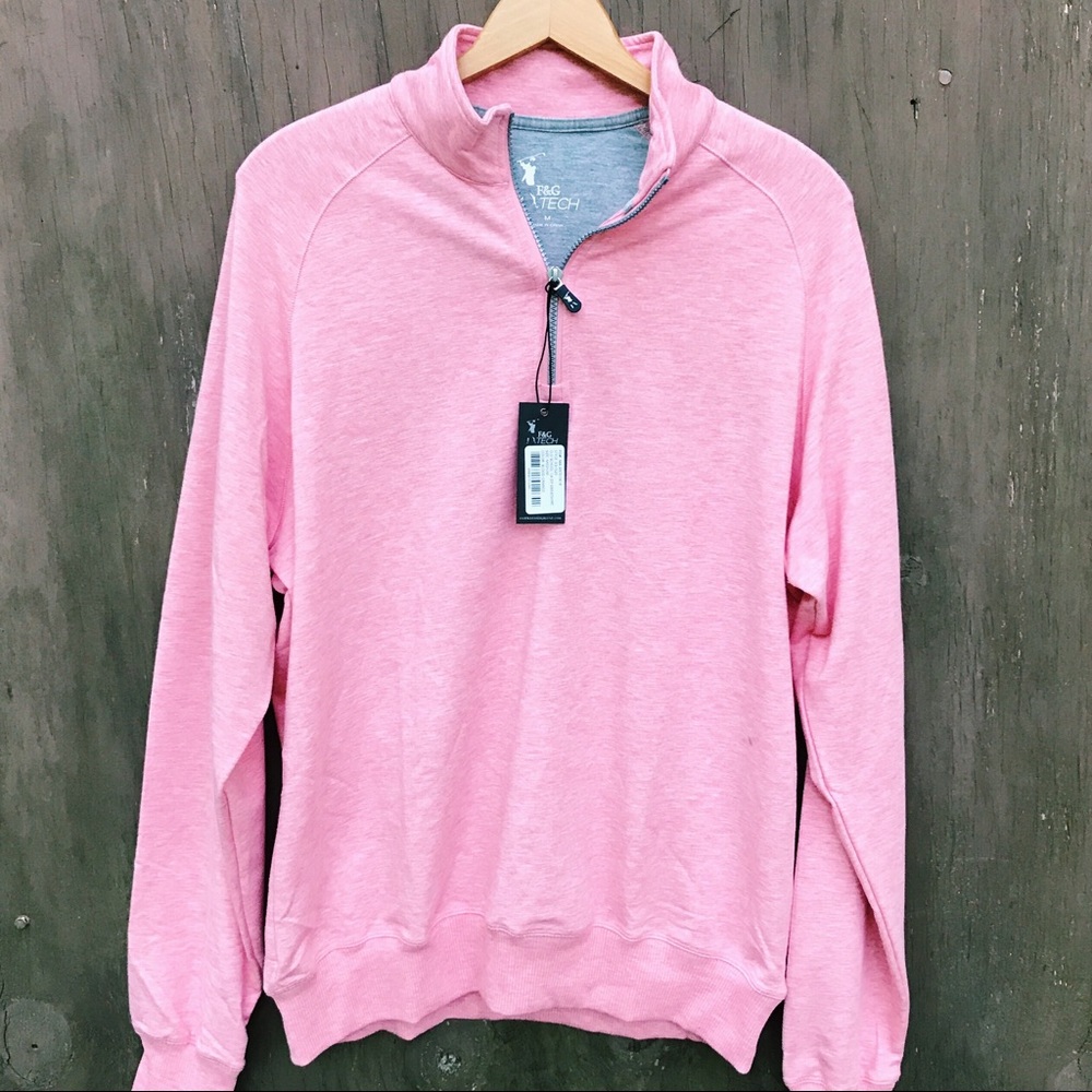 Fairway & Greene Pink Sweater 1/4 Zip Women's M