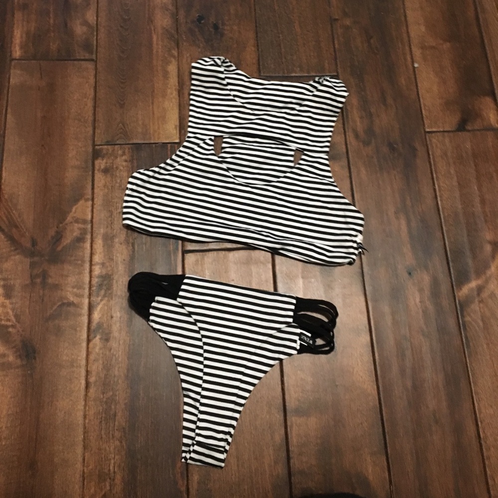 Striped bikini