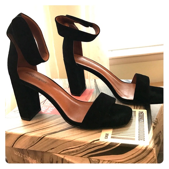 Jeffrey Campbell Shoes - Jeffrey Campbell Black Suede Holvey Sandal Size 10