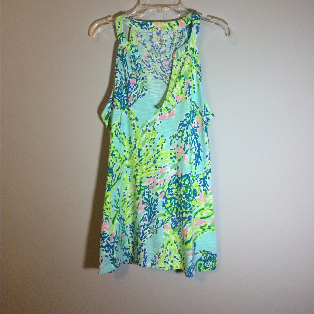 Lilly Pulitzer blue and green tank top