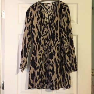 Parker leopard long sleeve dress!