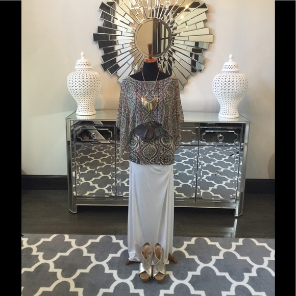 Tiny Drape Poncho Blouse - Picture 1 of 8