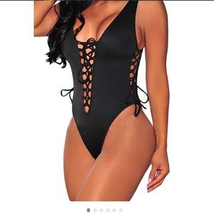Lace-Up Swimsuit