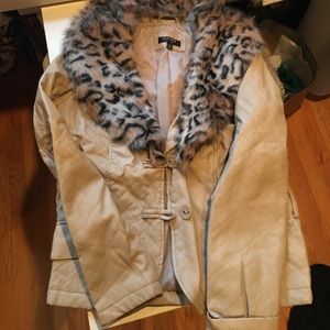 Pleather cheetah jacket