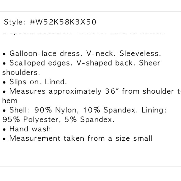 GUESS SLEEVELESS GALLOON LACE DRESS - Picture 3 of 6