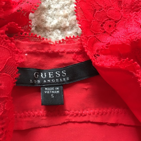 GUESS SLEEVELESS GALLOON LACE DRESS - Picture 6 of 6
