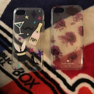 Two clear Kate Spade IPhone 7 cases
