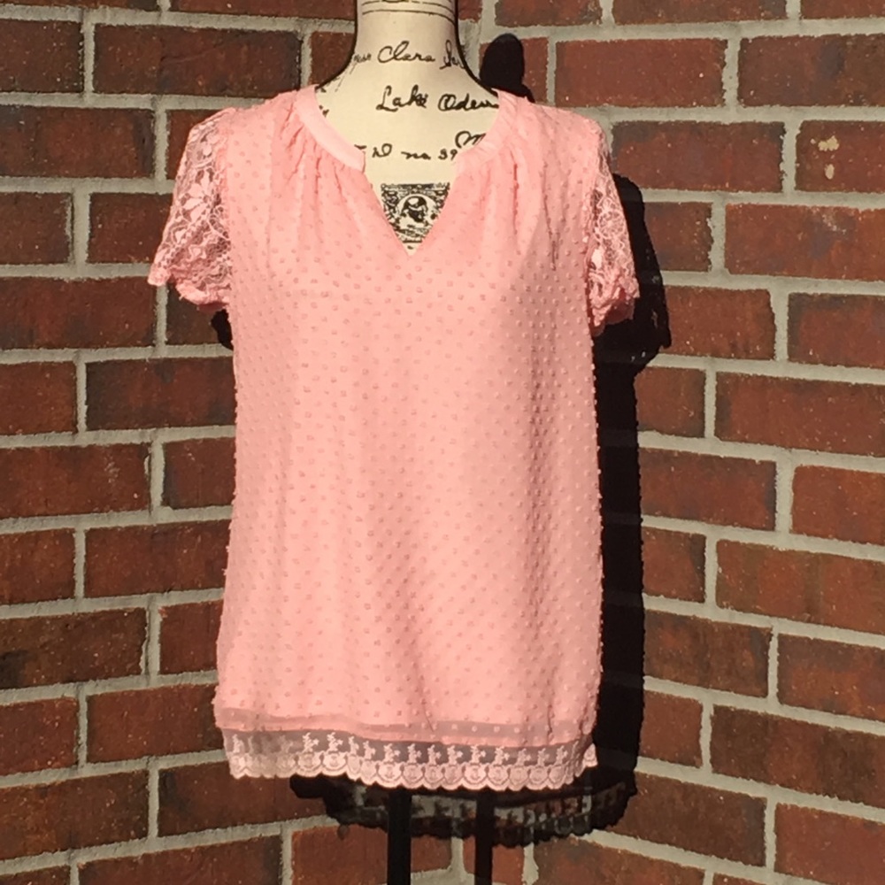 V neck Blush blouse