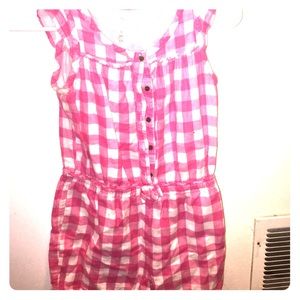 A cute checkered romper