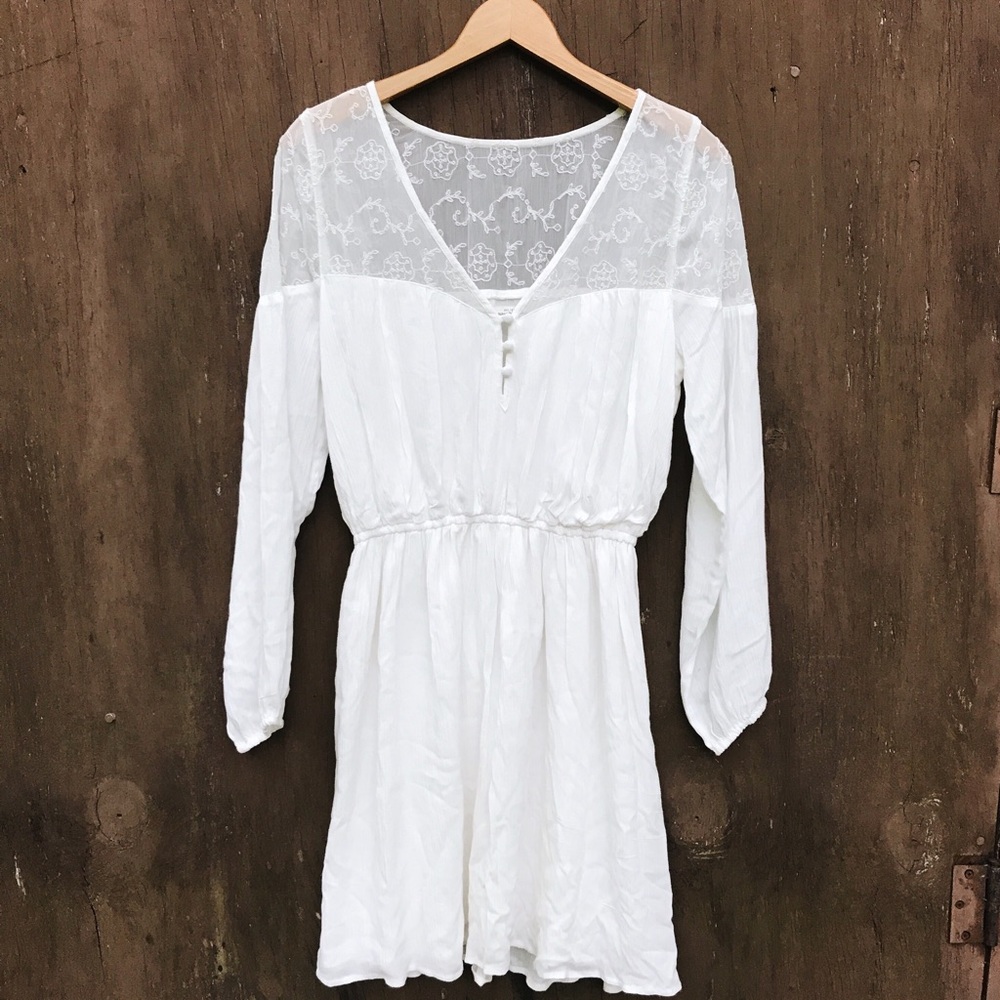 Abercrombie & Fitch Dress White Lace L NWOT