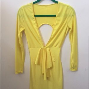 Yellow Ladies Girls Night Out Dress