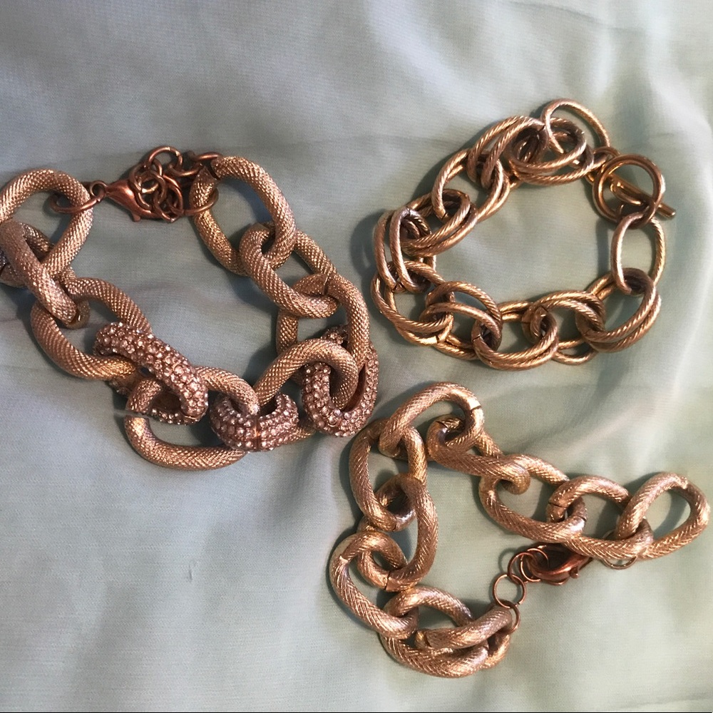 Gold chain bracelets