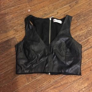 TOP SHOP Black crop top tank