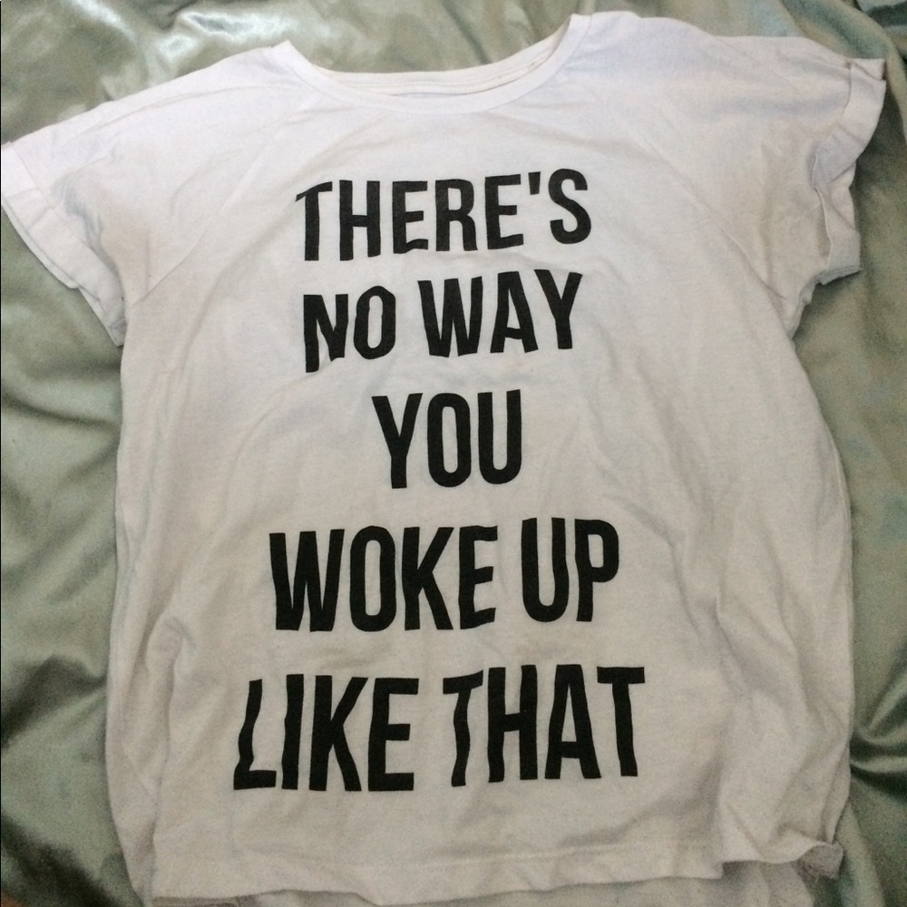 White t-shirt with famous quote
