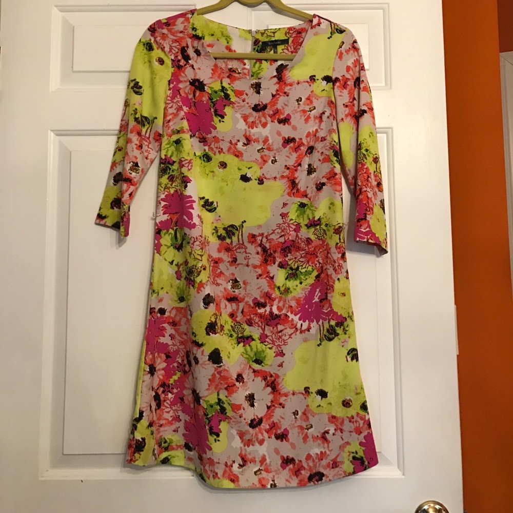 Citron Yellow Floral Dress