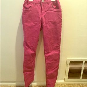 Cute pair of dark pink jeans!! Super fun!