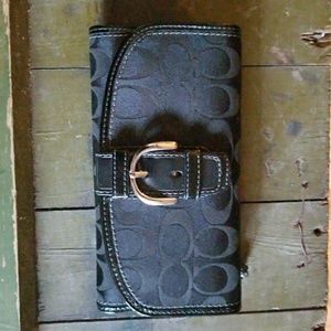 Large Black Coach wallet