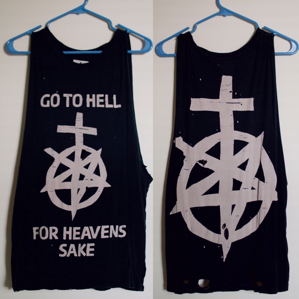 UNIF Go To Hell For Heaven's Sake Graphic Tank Top