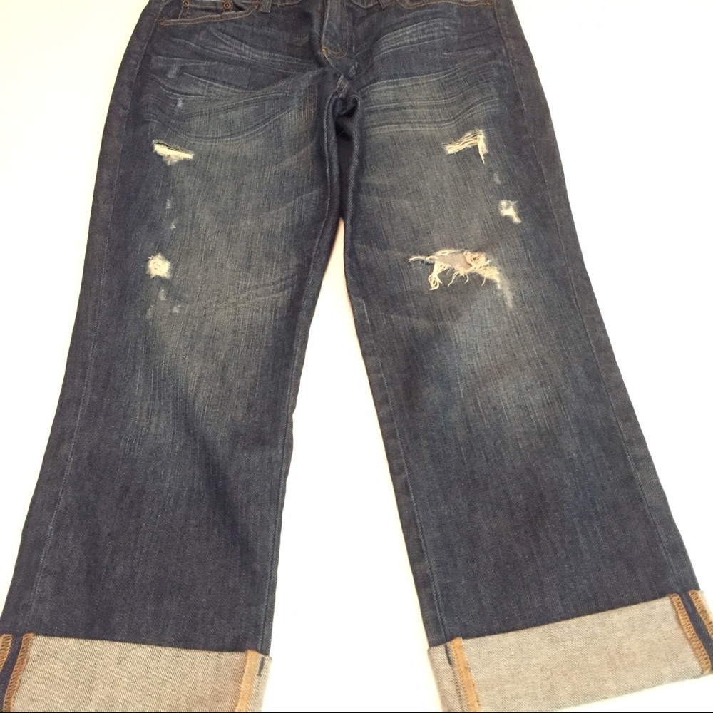 New York & Co. Distress Cropped Jeans