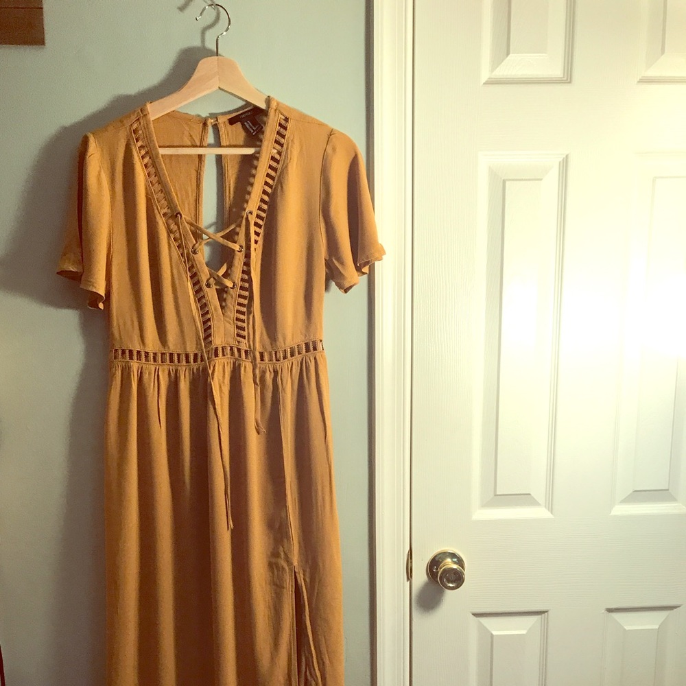 Mustard maxi dress
