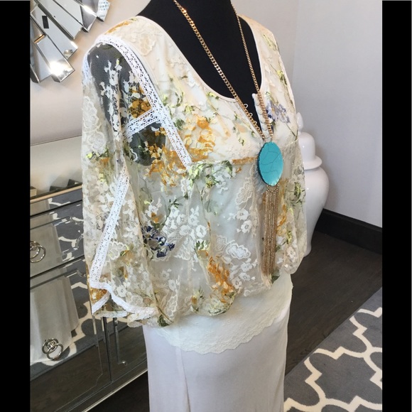 Free People Lace Blouse - Picture 2 of 8