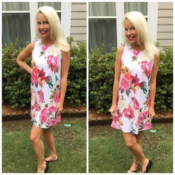 ❤️SUMMER Clearance Beautiful floral knit dress - Picture 3 of 4