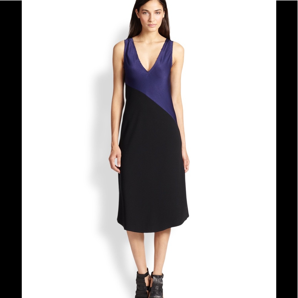 Rag & Bone Black and blue 'Gracie' dress