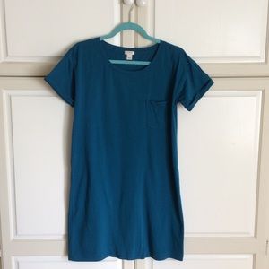 Blue JCrew T-Shirt Dress