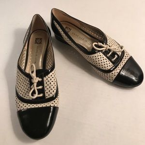 Anne Klein Perforated Saddle Shoes