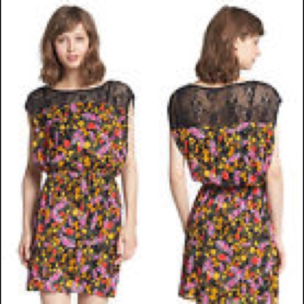 Ella Moss Fun Lace & Floral Dress S