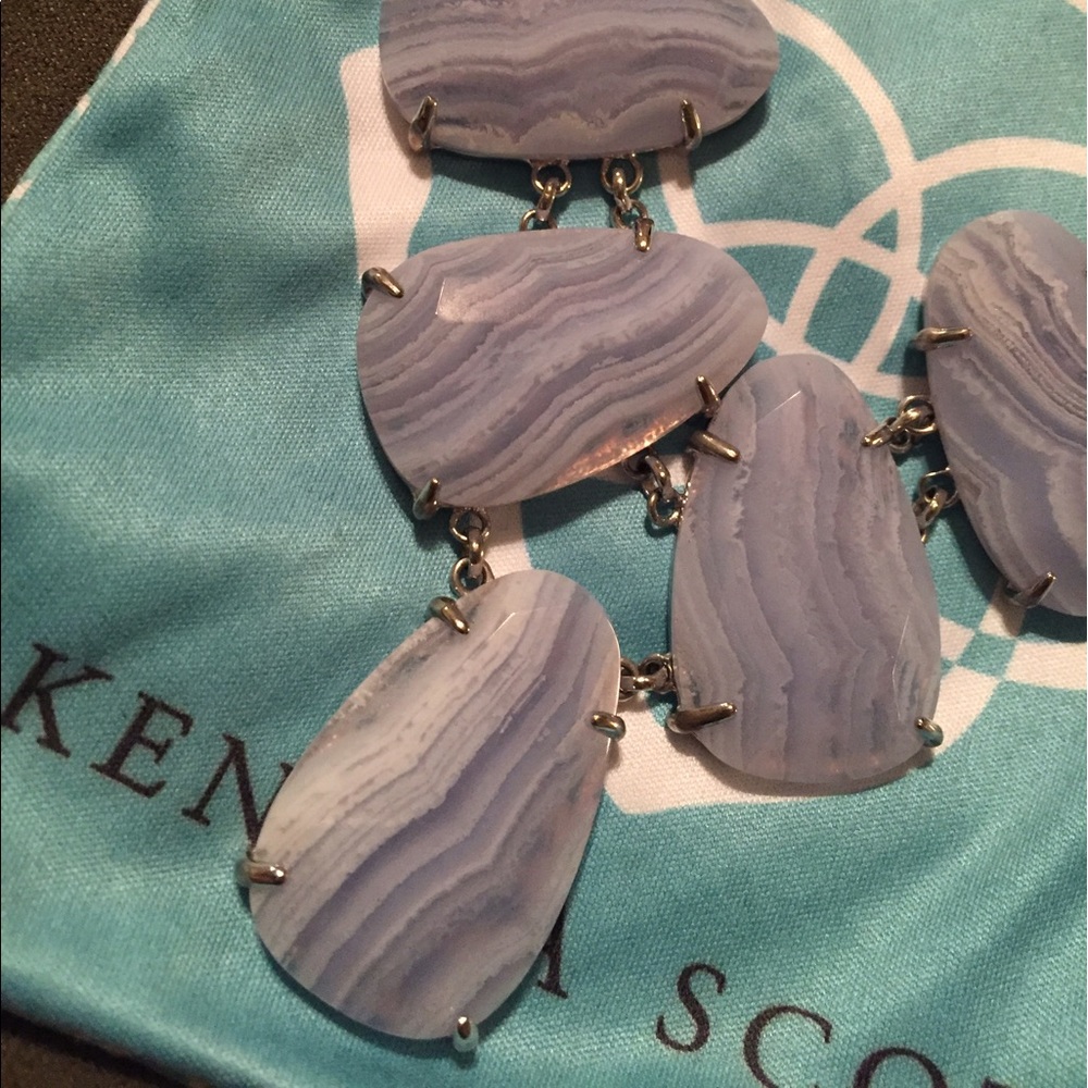 SOLD Kendra Scott harlie necklace in blue lace - Picture 1 of 4