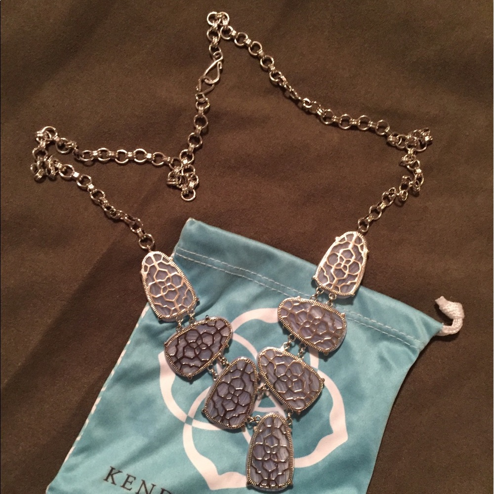 SOLD Kendra Scott harlie necklace in blue lace - Picture 3 of 4