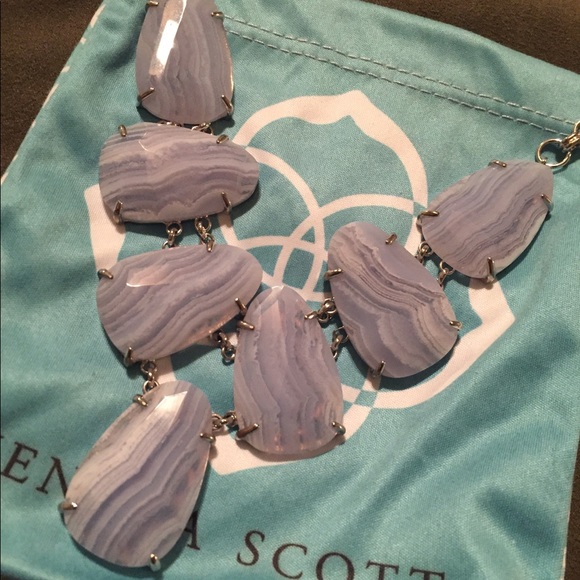 SOLD Kendra Scott harlie necklace in blue lace - Picture 2 of 4