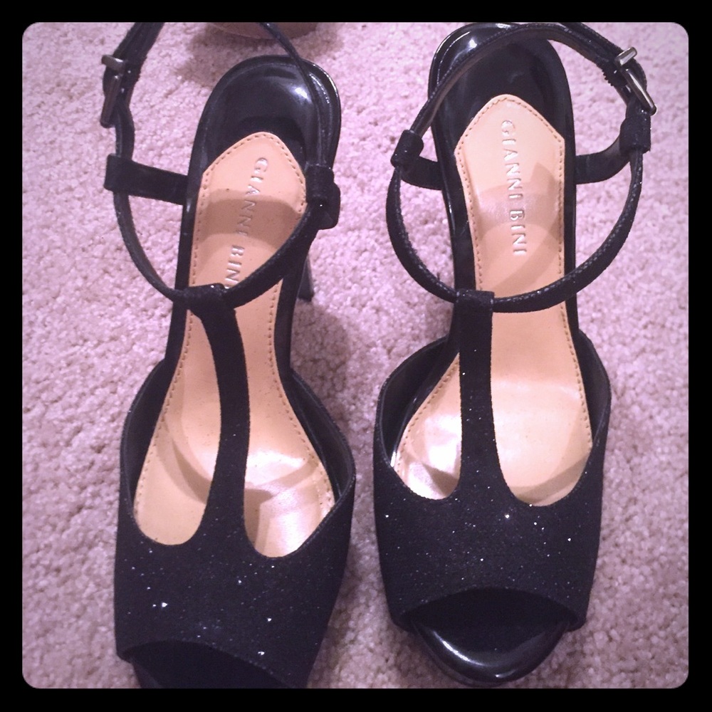 Gianni Bini sparkly black heels.
