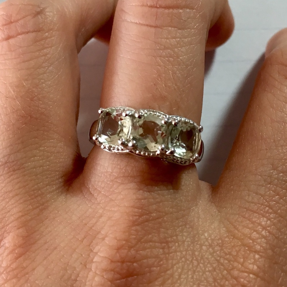 Green amethyst ring