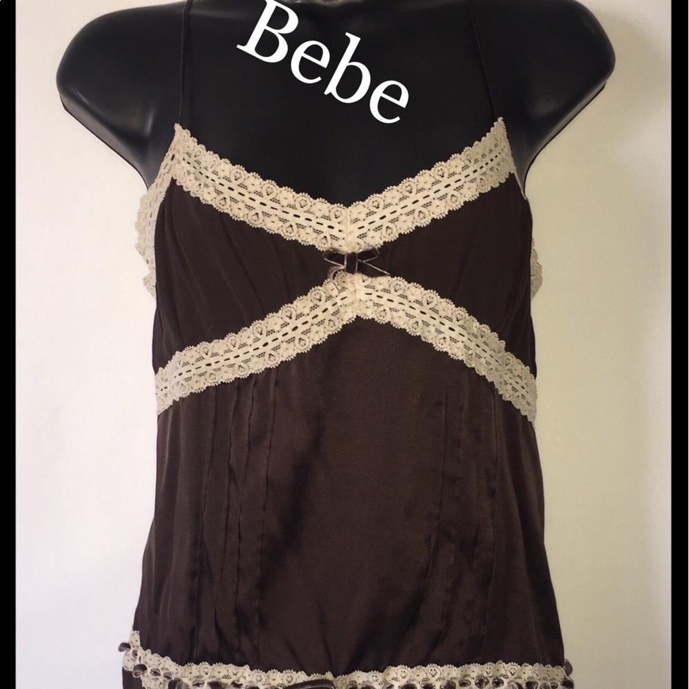 🌸🌸 Bebe Silk Brown & Tan Camisole 🌸🌸