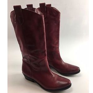 Franco Sarto red cowgirl boots