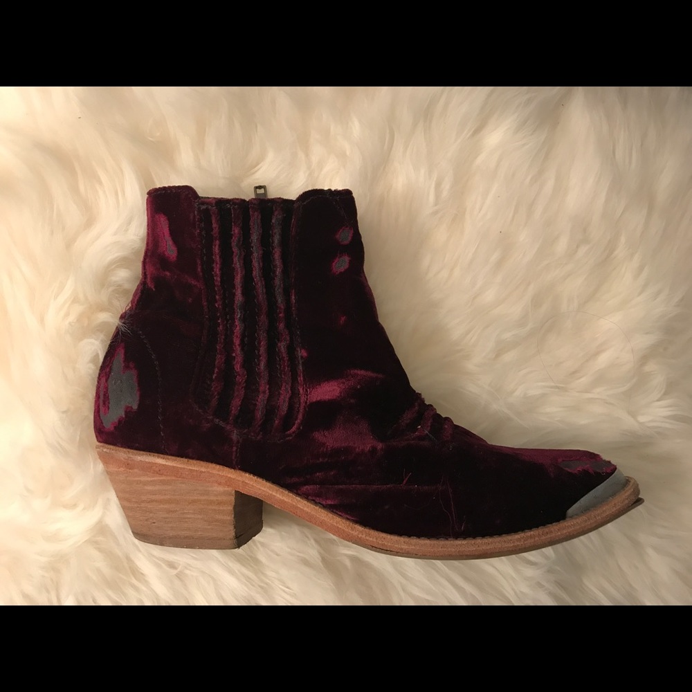Free people velvet booties