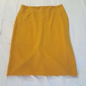 Choies Yellow midi skirt
