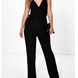 Plus Caitlyn Strappy Wrap Front Jumpsuit