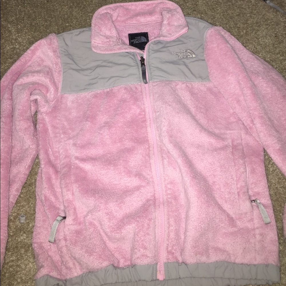 Light pink girls north face zip up
