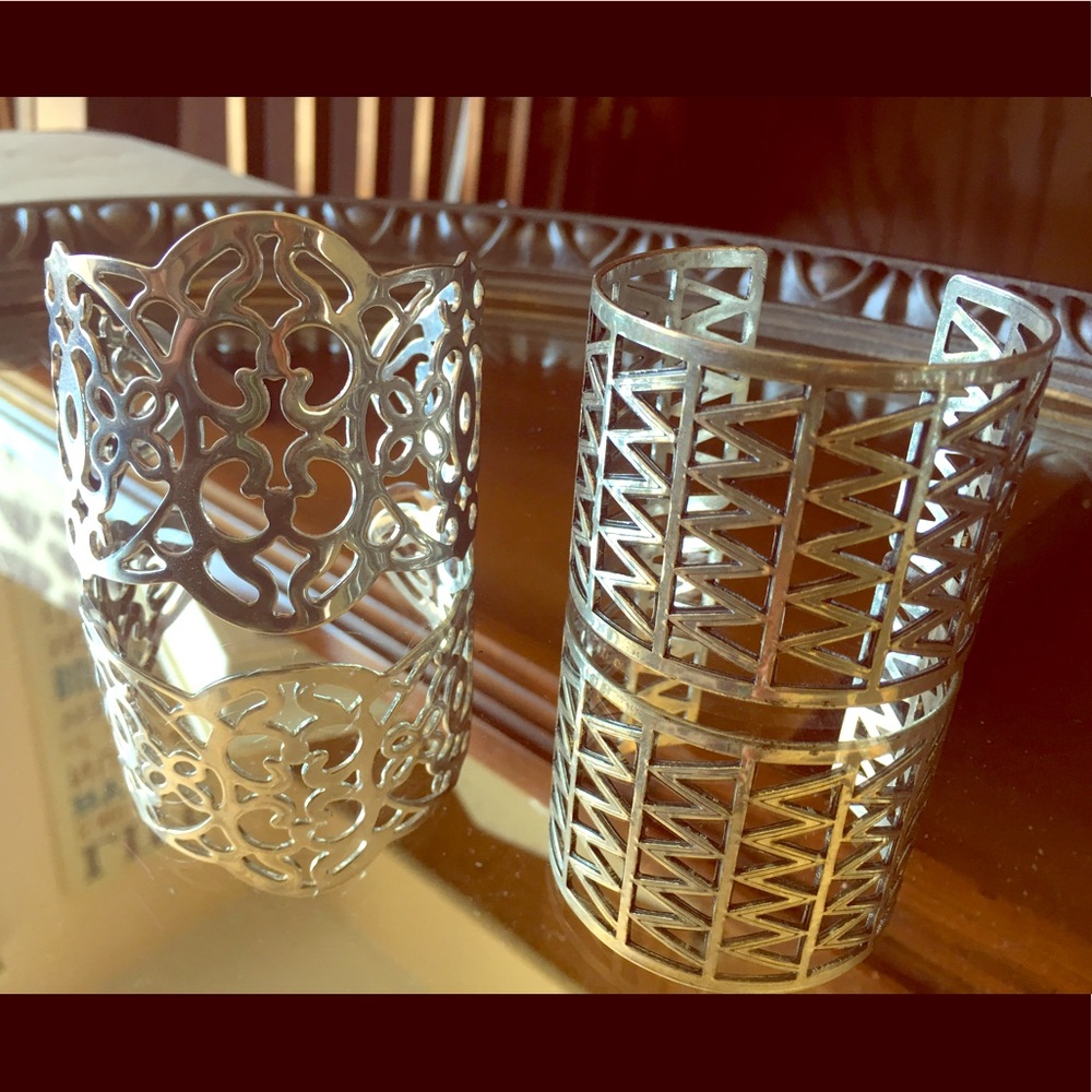 Silver cuff bracelets