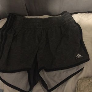 Adidas grey workout shorts