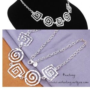 Spiral Silver Necklace - 2 sided