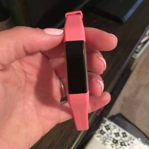 Fitbit Alta with pink wristband w/ buckle