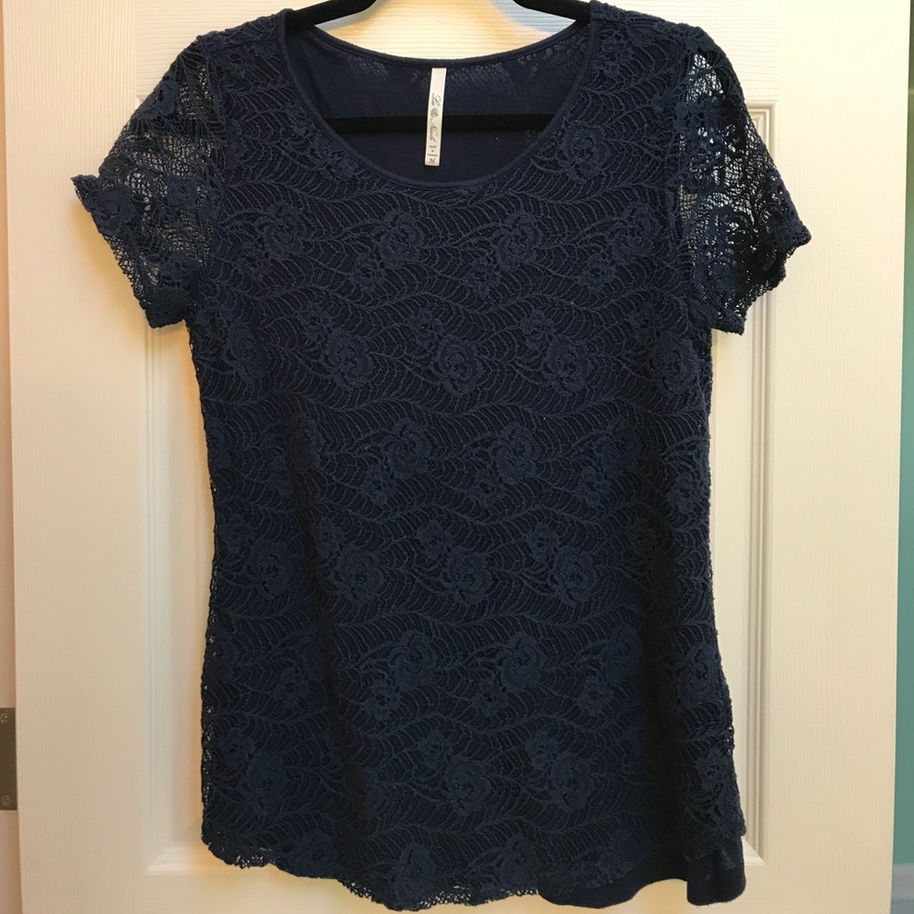 Blue textured shirt