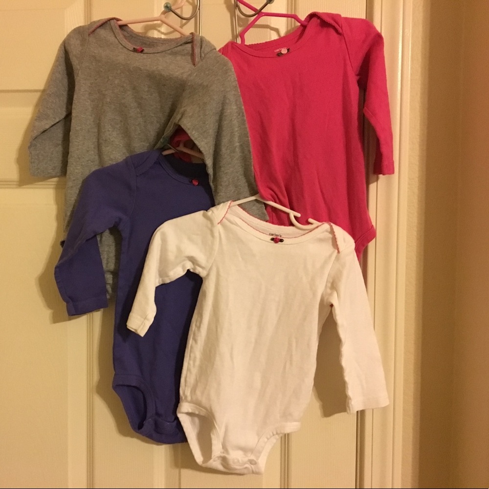 Long sleeve onesie set- 4 for the price of 1!