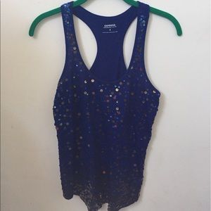 Express Sequence blue razor back.