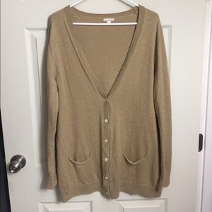 Camel Colored Gap Button-Up Cardigan