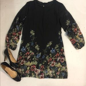 Dress black floral